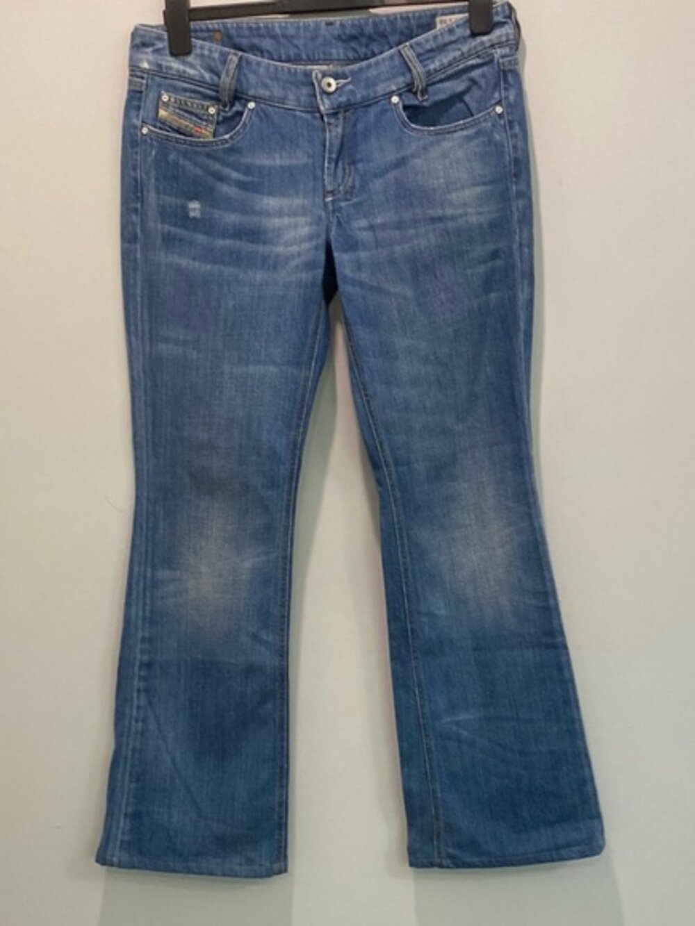 Diesel Flare Wide Leg Jeans Louvely Denim Blue Low Rise Size 29 - Picture 11 of 14